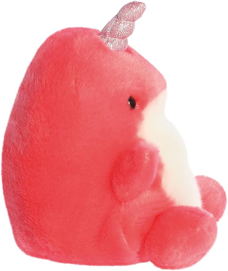 AURORA- 33727- Palm Pals Nia Narwhal-13cm- Soft Toy- Pink - Fun Collectable Plush for Kids and Adult Collectors - Perfect for Birthdays, Gifts or any occasion - Image 4