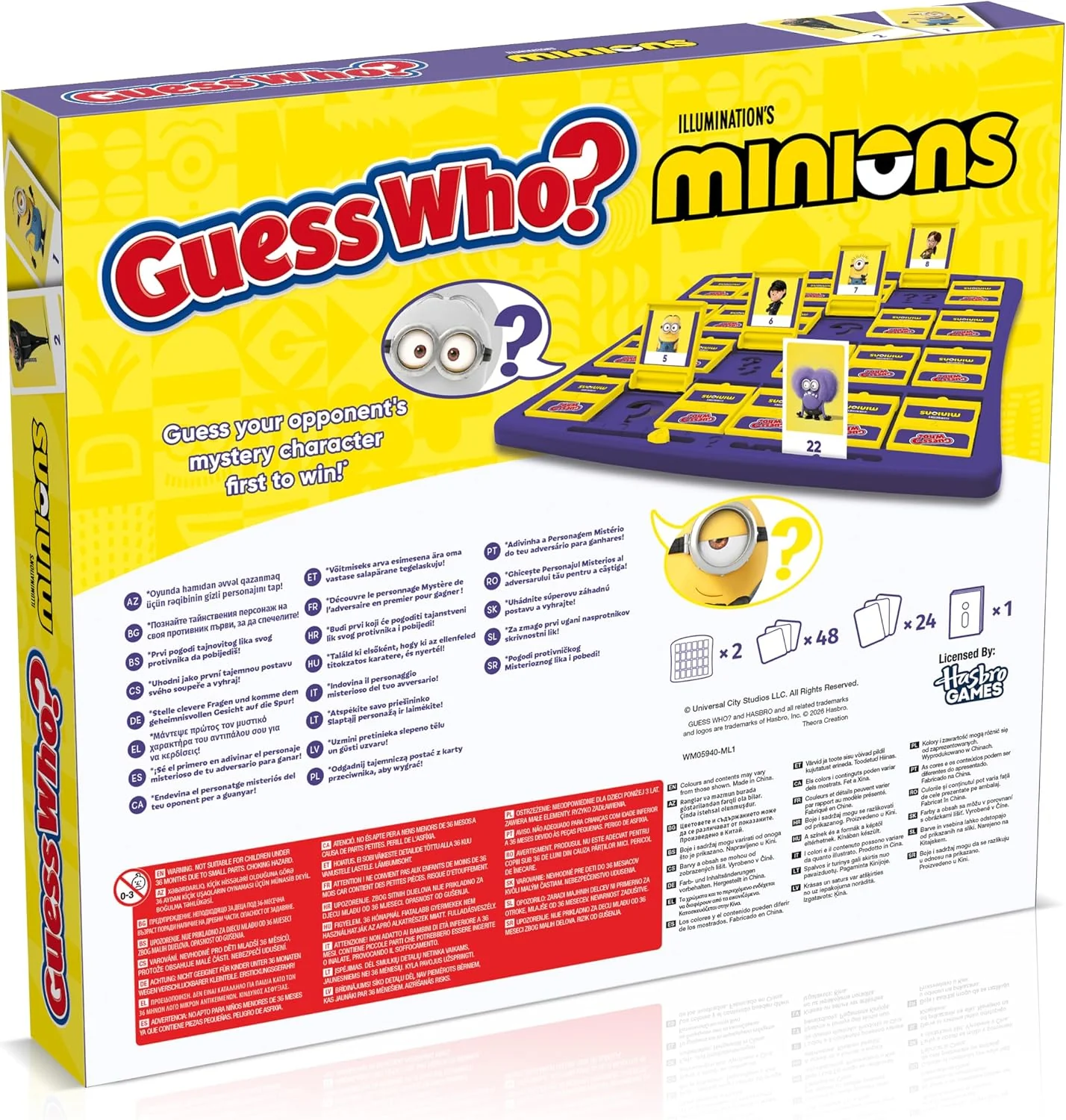 Winning Moves Minions Guess Who? Classic Guessing Board Game for Families and Minions Fans great gift for ages 6 plus - Image 3