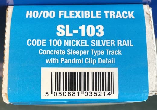 Peco SL-103 Concrete Sleeper Type Flexi Track 914mm Code 100 Rail Pk25 OO Gauge