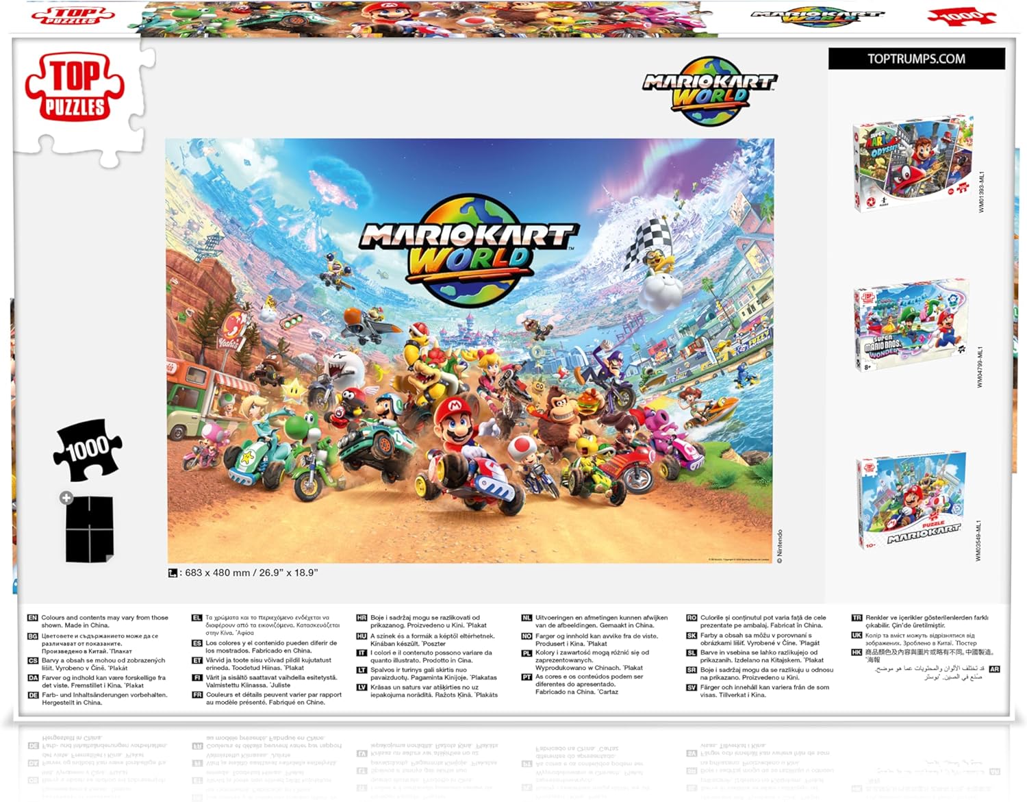 Winning Moves Mario Kart Puzzle 1000 Pieces (+ Poster) - Toys for Kids 10+ Years and All Game Fans, to Play Alone or in Company - Image 4