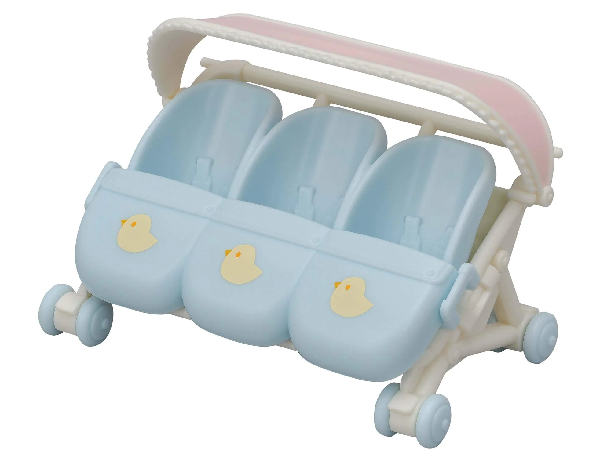 Sylvanian Families 5533 Triplets Stroller - Dollhouse Playsets, Blue, Small
