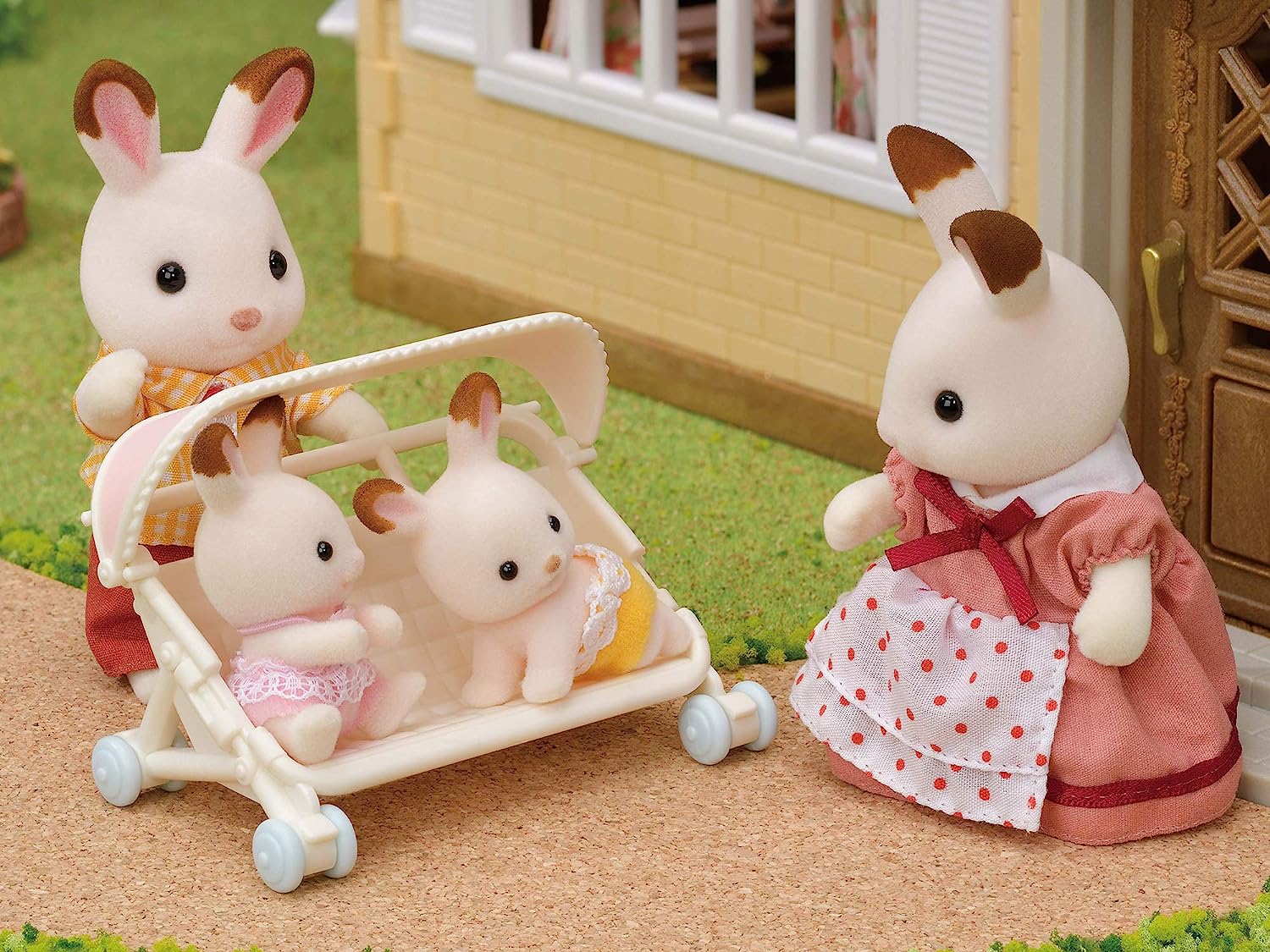 Sylvanian Families 5533 Triplets Stroller - Dollhouse Playsets, Blue, Small - Image 4
