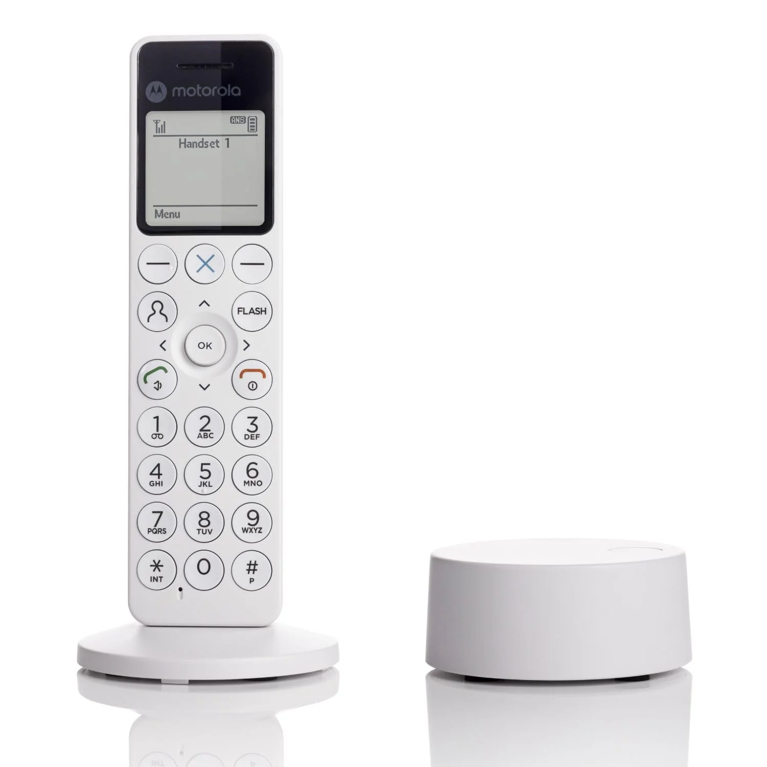 Motorola Voice DECT DOT4 - Telefono senza fili digitale con segreteria, blocco chiamate, vivavoce, display retroilluminato e agenda a 200 contatti