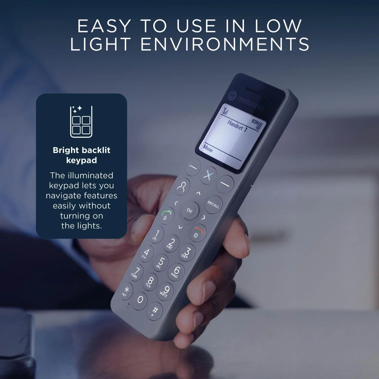 Motorola Voice DECT DOT4 - Telefono senza fili digitale con segreteria, blocco chiamate, vivavoce, display retroilluminato e agenda a 200 contatti - Image 6