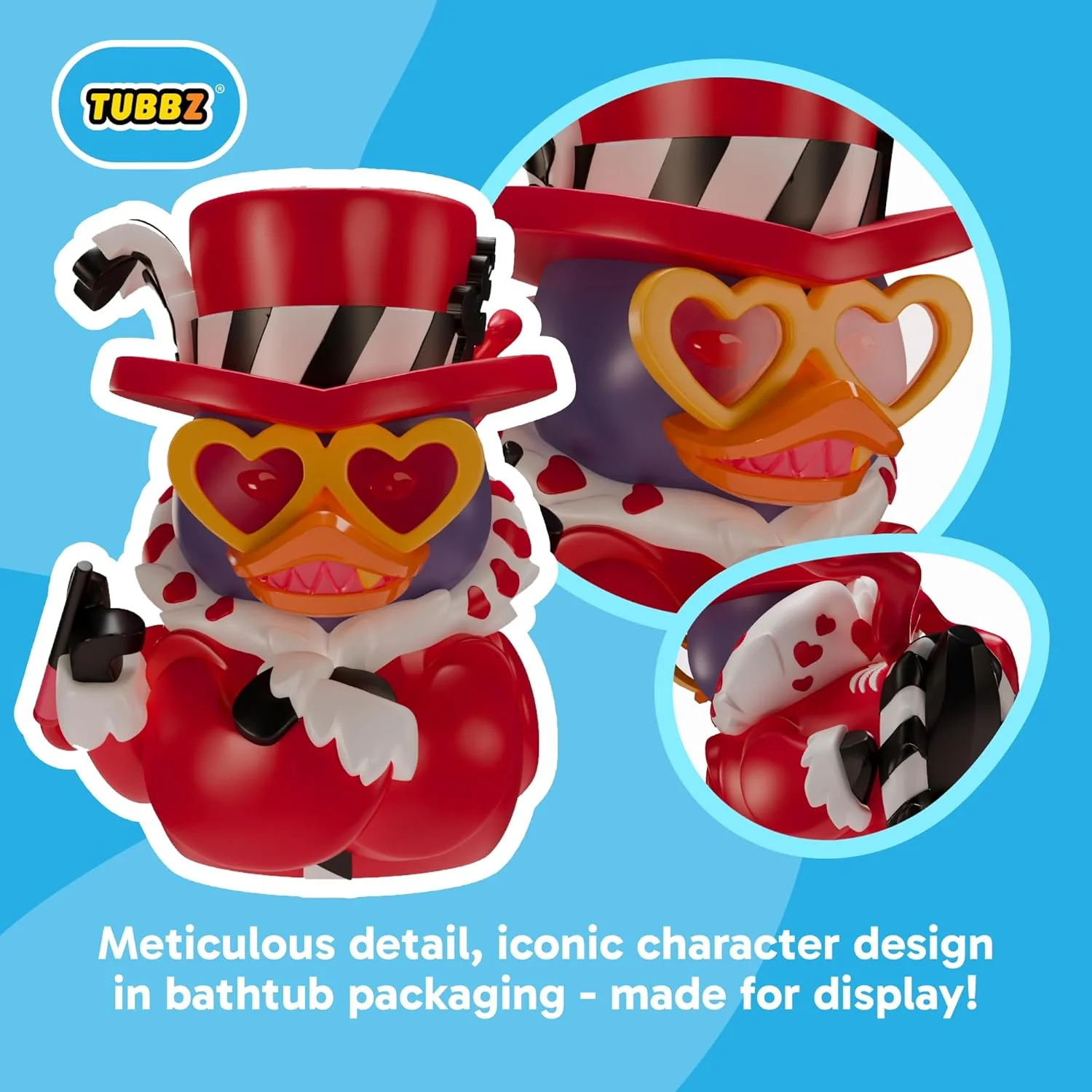 TUBBZ Sammlerausgabe: Hazbin Hotel – Valentino Cosplaying Gummiente Vinylfigur – Offizielle Sammelfigur für Fans von Hellaverse - Image 3