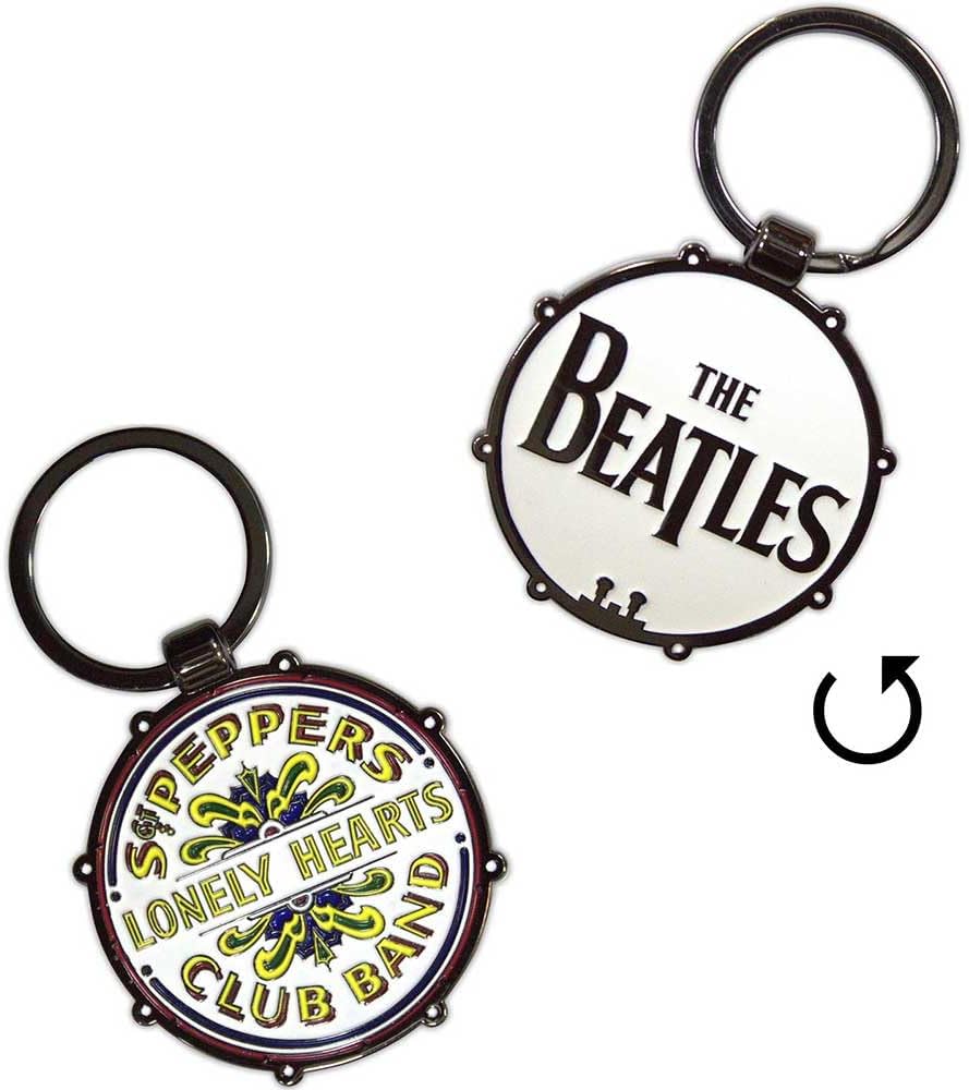 Beatles - The - The Beatles Keychain: Drop T/Sgt Pepper Drum Double-Sided - Image 3