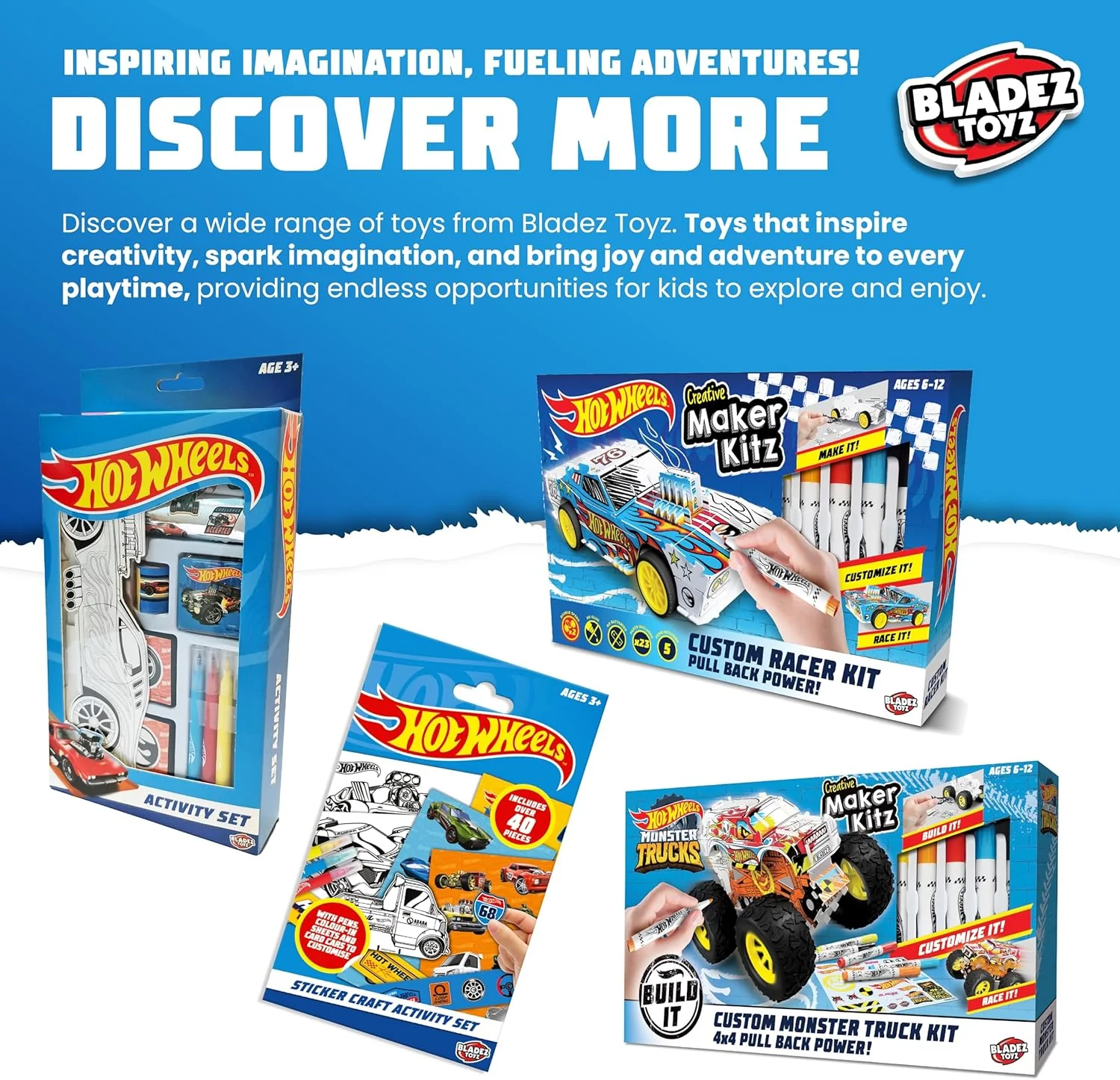 Hot Wheels - Creative Maker Kitz Custom Monster Truck Kit (Bla85606) - Image 3
