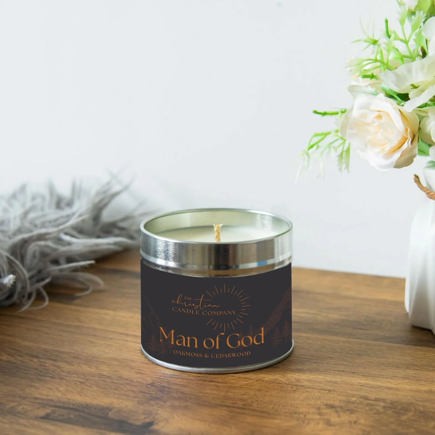 Man of God - Oakmoss & Cedarwood Candle In A Tin - Image 3