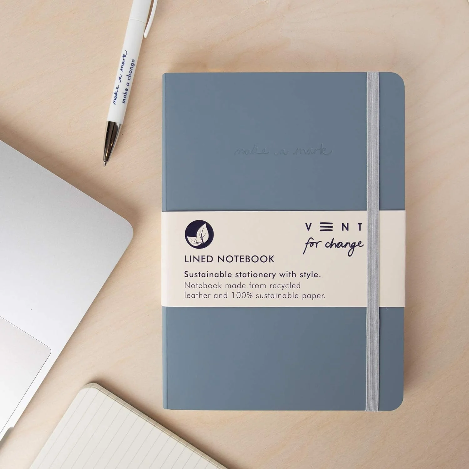 Make a Mark Range Classic Design Eco Friendly Recycled Leather A5 Notebook with Lined Paper | Lined Notebook/Notepad | Lined Journal, Great As A Gift – - Image 3