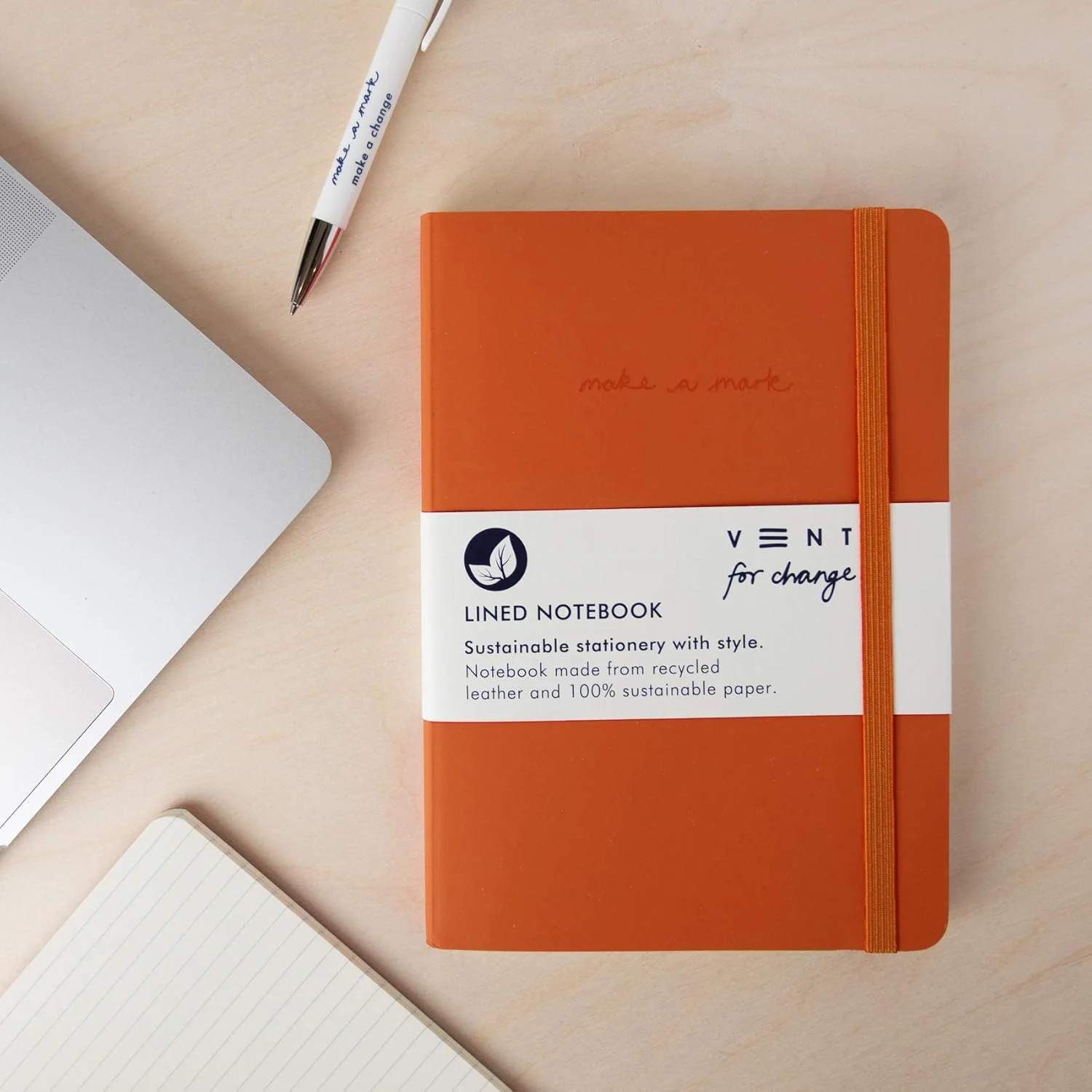 Make a Mark Range Classic Design Eco Friendly Recycled Leather A5 Notebook with Lined Paper | Lined Notebook/Notepad | Lined Journal, Great As A Gift – - Image 4