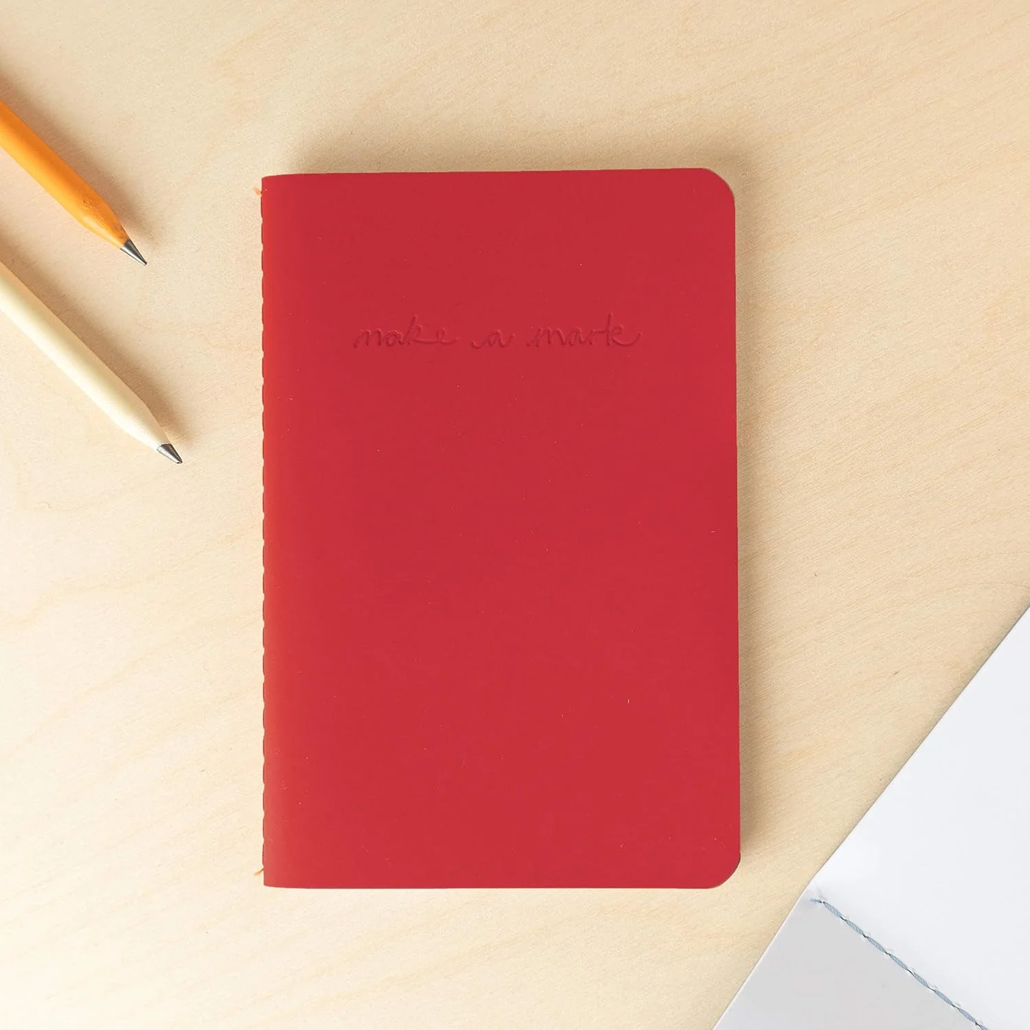 Recycled Leather Pocket Notebook - Mini Pocket Notebook (100 x 150mm) - Recycled Leather from The Make a Mark Range - Pocket - Image 3