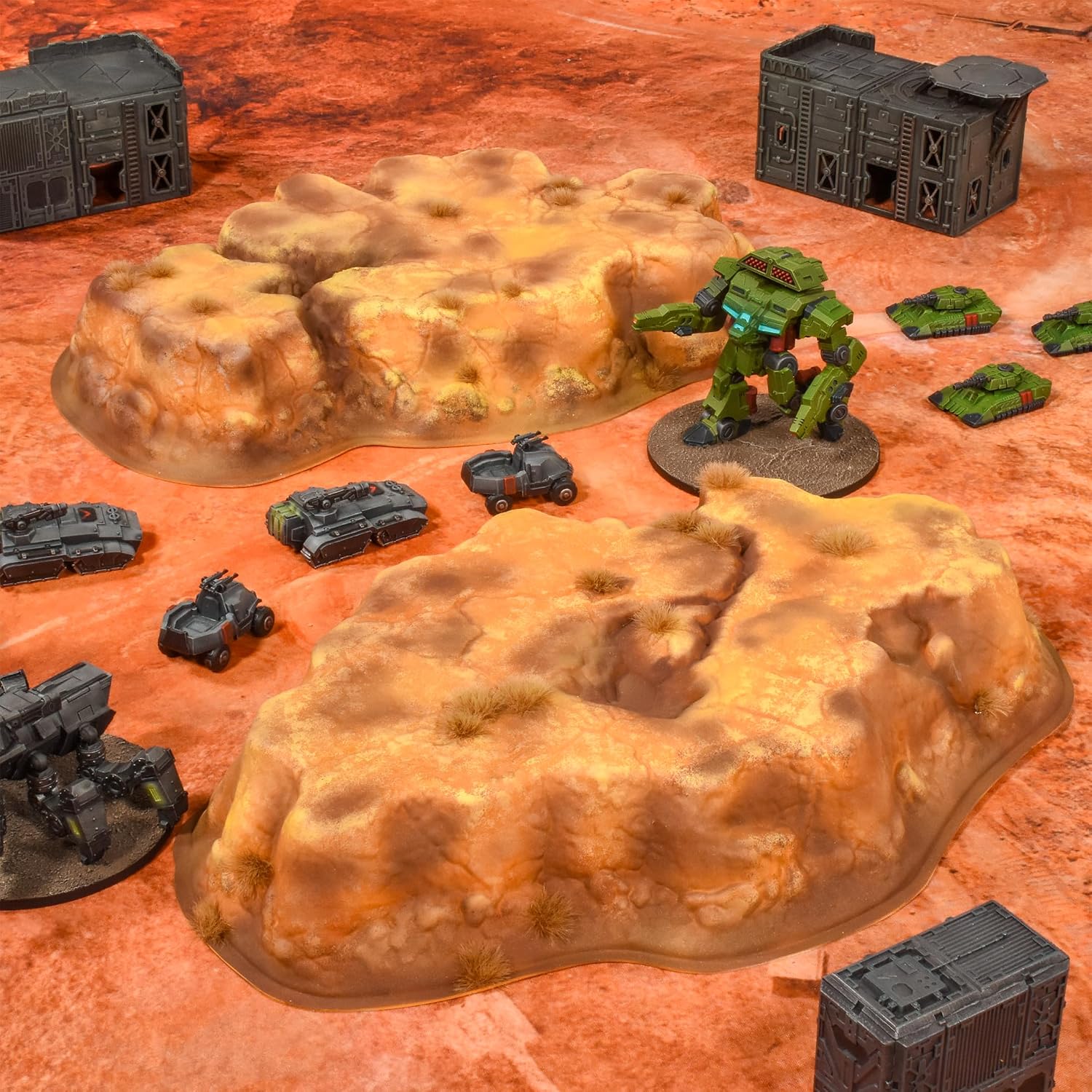 Terrain Crate Wargaming Hills | 2 Plastic Battlefield Hills | No Assembly Required | Compatible with Warhammer Age of Sigmar, 40K, Kings of War, Epic & More | 10-32mm Scale - Image 5