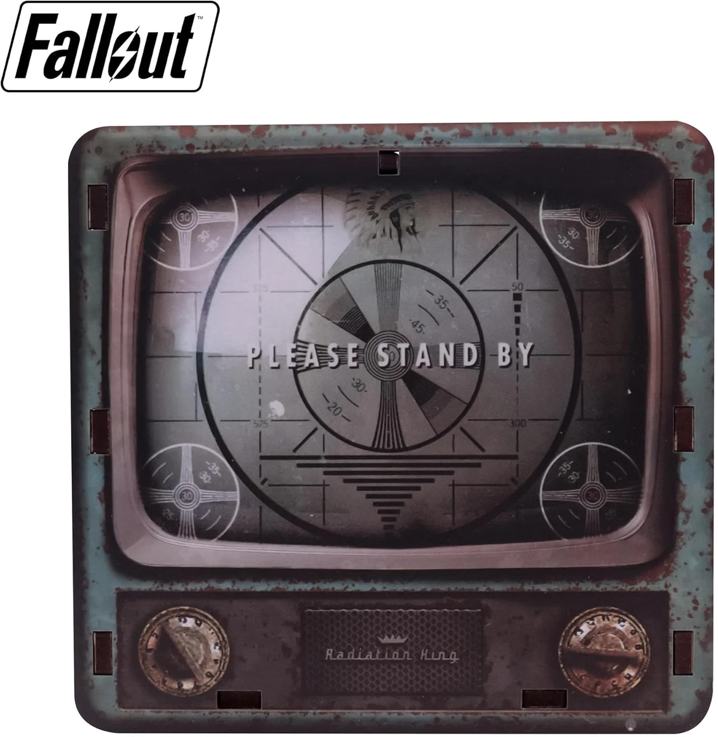 FaNaTtik Fallout Desk Tidy - Organizer da scrivania per TV con licenza ufficiale Vault‑Tec Retro con Vault Boy, portapenne e portapenne in MDF per giochi o ufficio - Image 3
