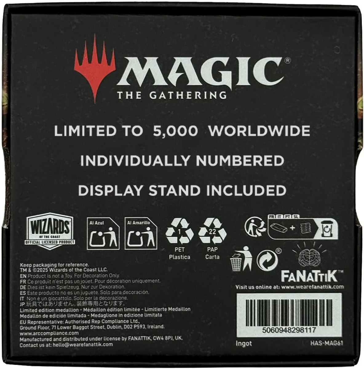 FaNaTtik Magic: The Gathering Tablet of the Guilds Metal Medallion - Limited Edition Collector's Medallion (5.000 Worldwide), Individuell nummeriert, Antik vergoldet, Offizielles MTG Merchandise - Image 4