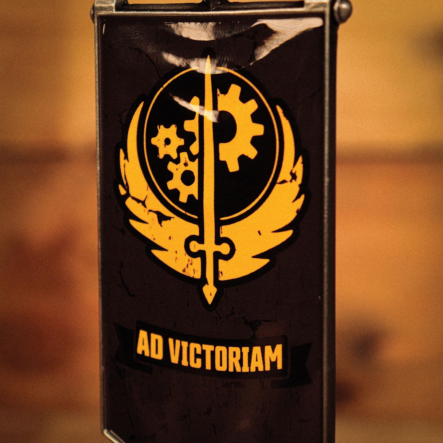 FaNaTtik Fallout Brotherhood of Steel Metal Banner – Limited Edition Mini Collectible – Officially Licensed, Individually Numbered Desk Display - Image 4