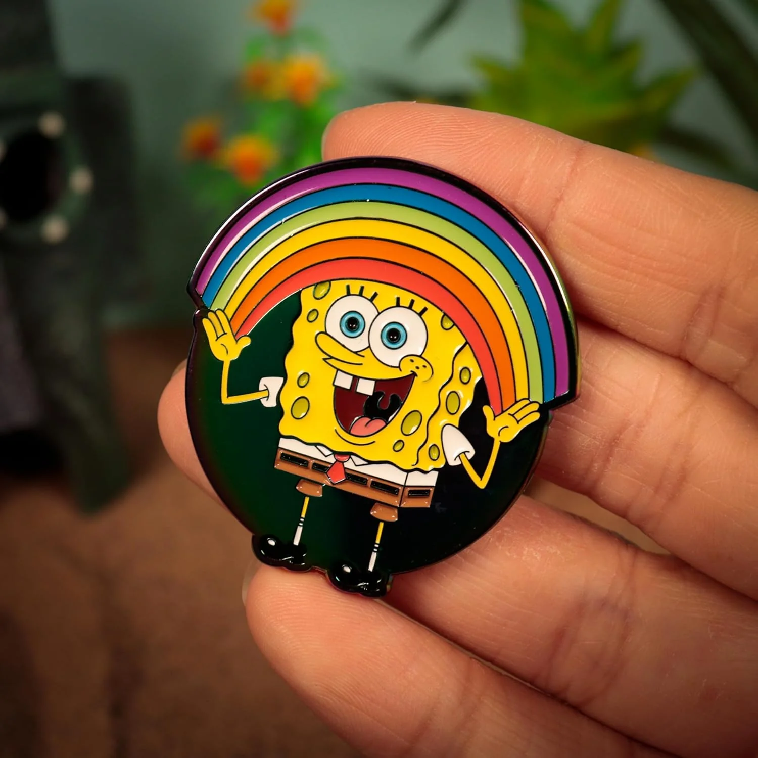 SpongeBob SquarePants - Spilla smaltata arcobaleno | Edizione limitata da collezione | Prodotto con licenza ufficiale | Numerata singolarmente | 41 x 45 mm - Image 3