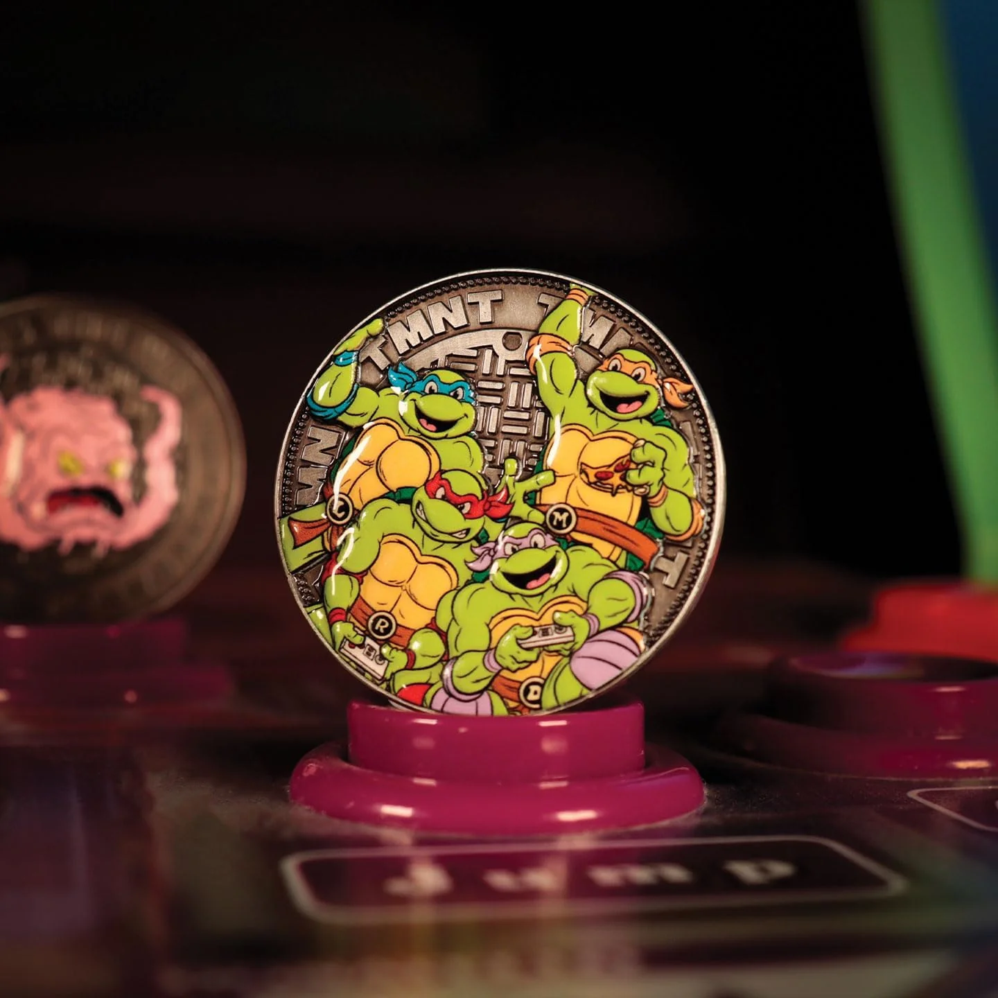 FaNaTtik Teenage Mutant Ninja Turtles – Krang Limited Edition Sammelmünze – individuell nummerierte, doppelseitige Emaille-Ausstellungsstück - Image 4