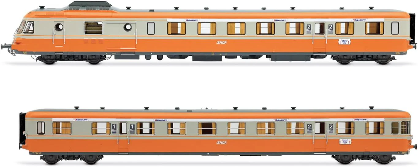 JOUEF HJ2463 SNCF, diesel railcar RGP I with trailer, grey/orange "alpazur", ep. IV Railway 1x Diesel Locomotive - Image 2