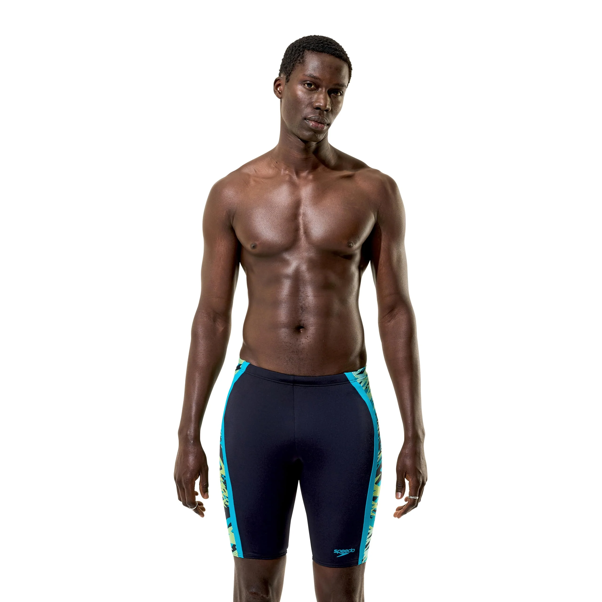 Speedo Hyperboom Splice Jammer Shorts (Anthracite/Teal, 36``)