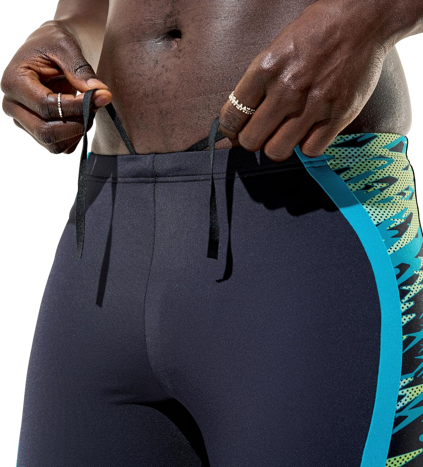 Speedo Hyperboom Splice Jammer Shorts (Anthracite/Teal, 38``) - Image 4