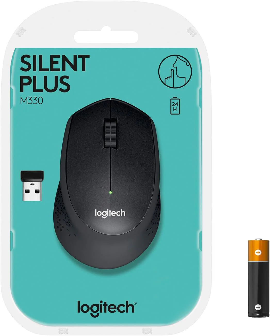 Logitech M330 SILENT PLUS Wireless Mouse, 2.4GHz with USB Nano Receiver, 1000 DPI Optical Tracking, 2-year Battery Life, Compatible with PC, Mac, Laptop, Chromebook - Image 5