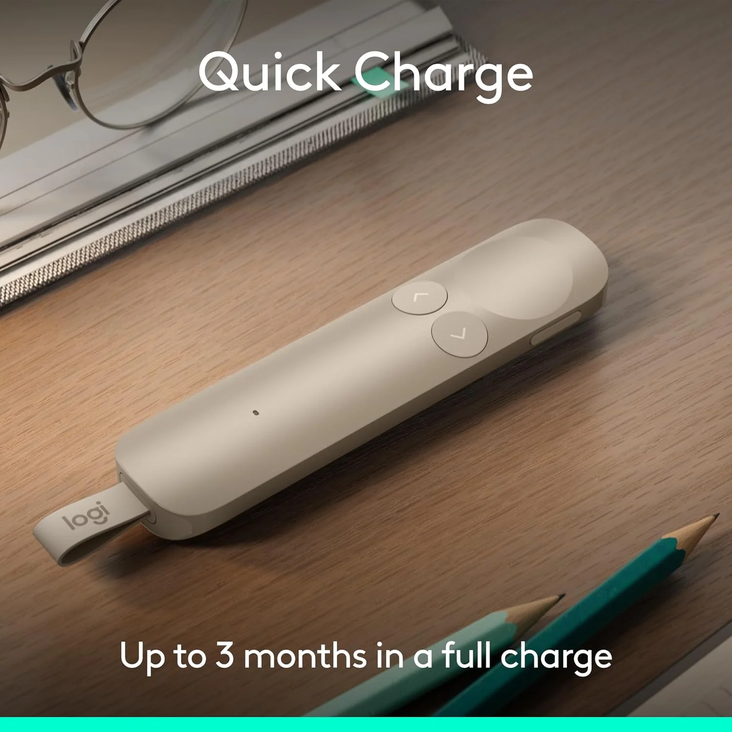 Logitech Spotlight 2 Presentation Remote, Wireless Presentation Clicker with Haptics, Digital Highlighting, Customisable Actions, Laser Pointer, Quick Charge, Bluetooth, and USB-C - Sand - Image 7