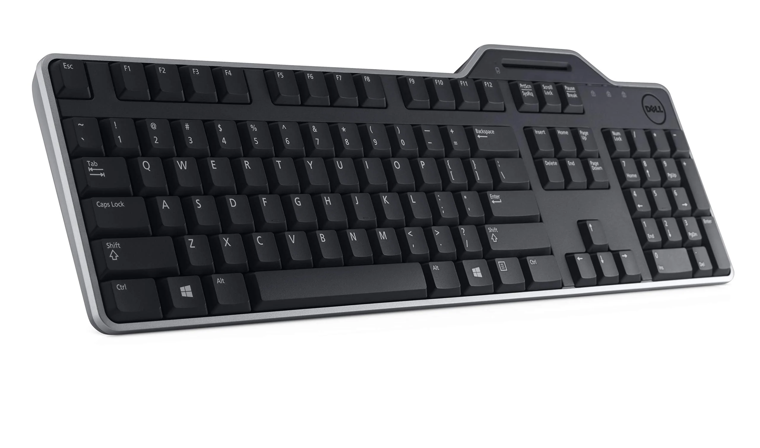 Us/European (Qwerty) Kb-813 Smartcard Reader Usb Kb Black