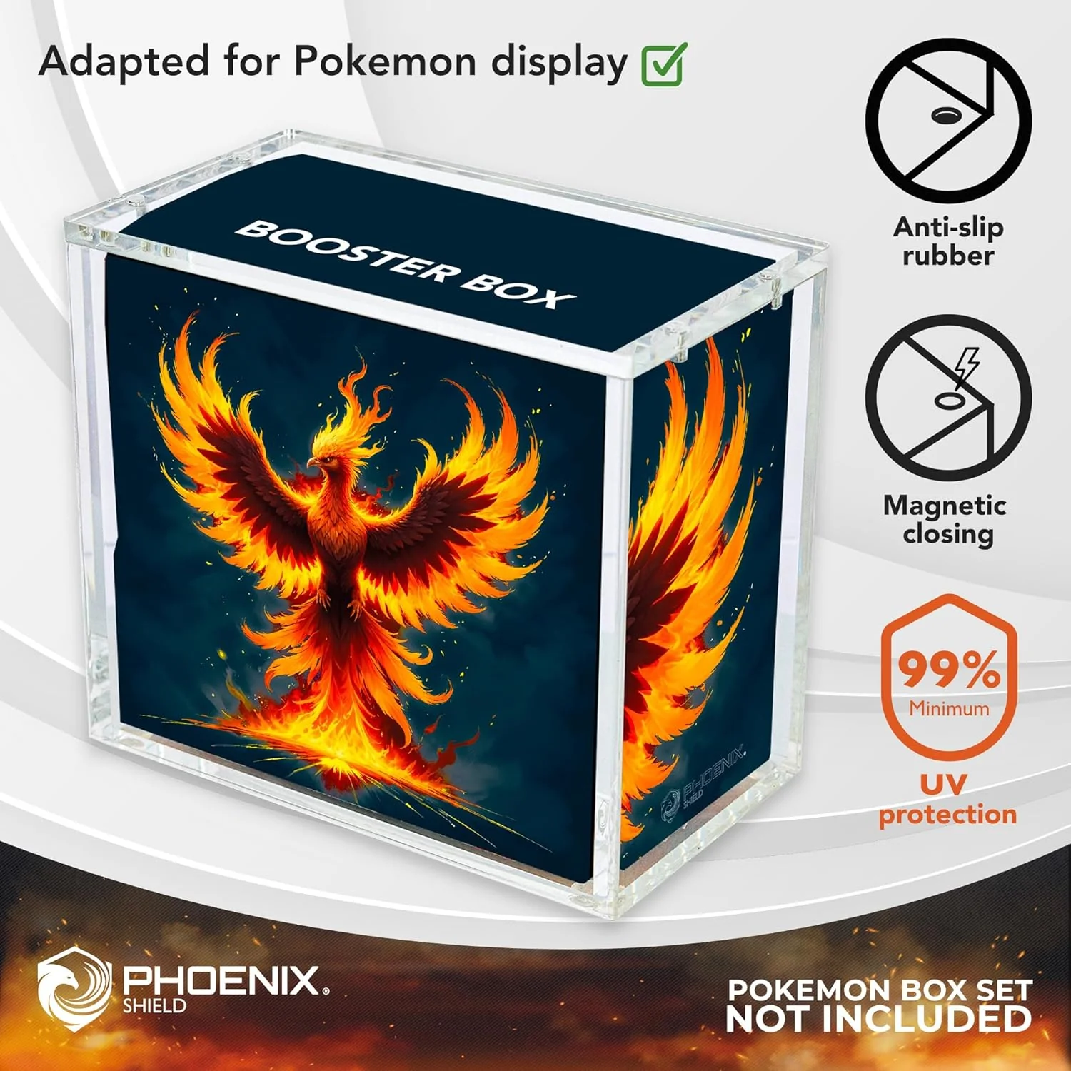 Phoenix - Acrylic Case for Pokemon Booster Box - Image 3
