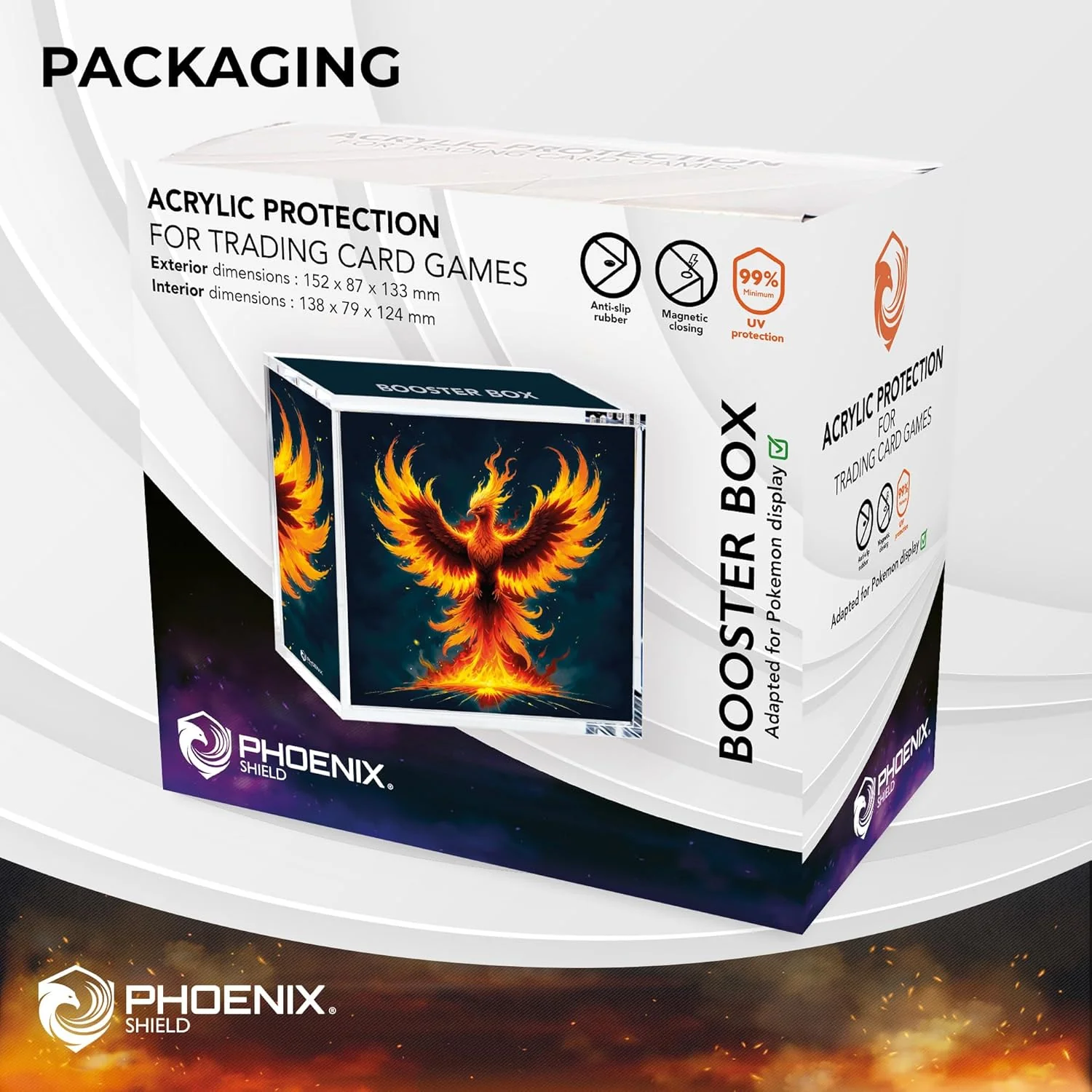 Phoenix - Acrylic Case for Pokemon Booster Box - Image 8
