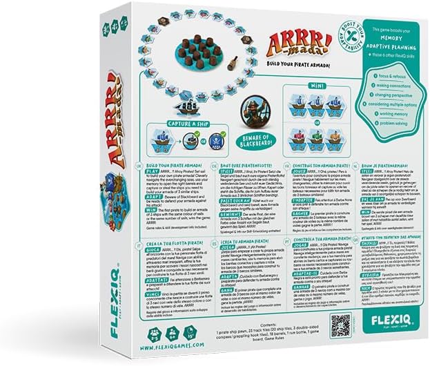 FlexiQ Arrr!-Mada Pirate Adventure Game with Barrels & Ships | Family Game from 6 Years | 2-5 Players, Approx. 15 Minutes Playing Time | Tactical Memory & Collecting Game - Image 7