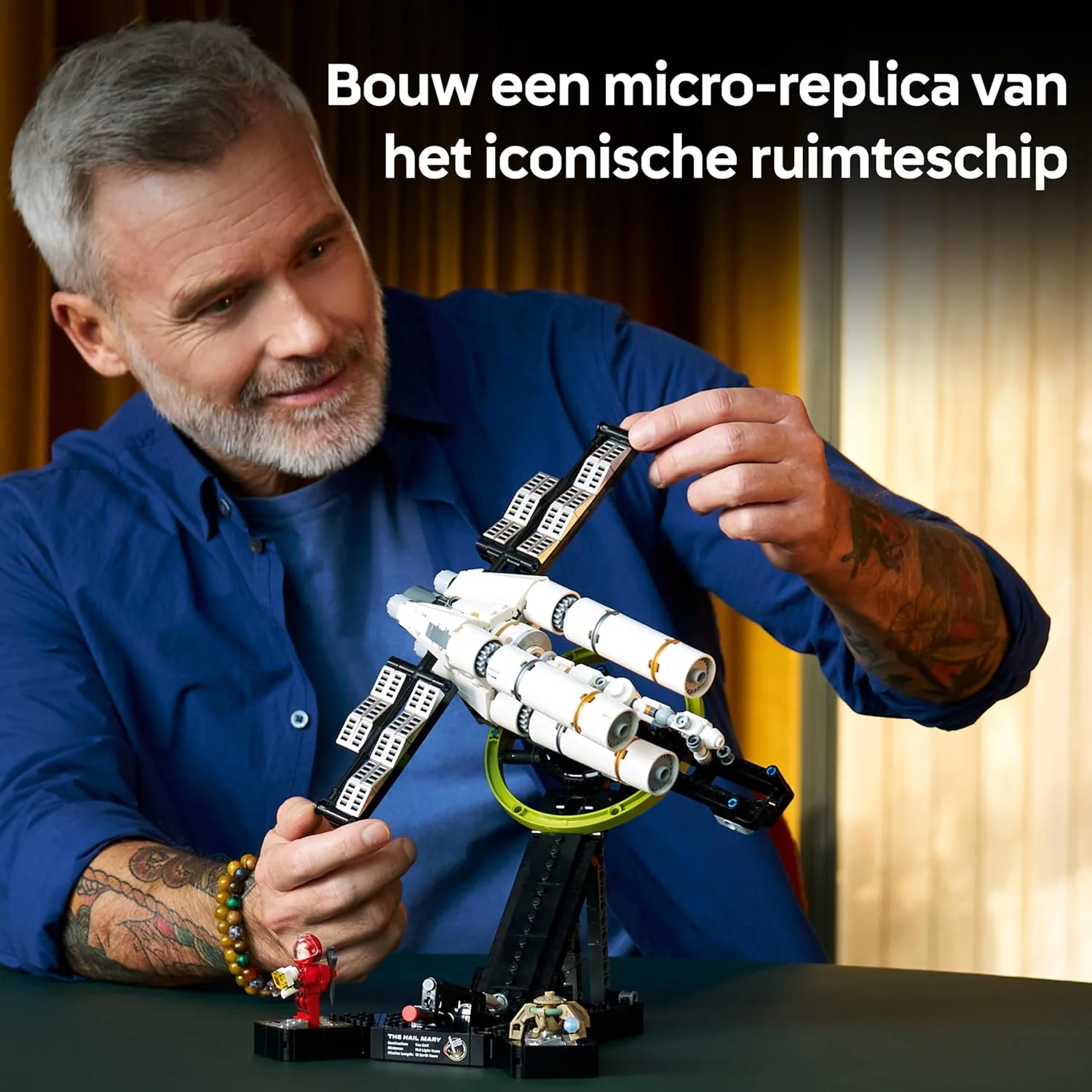 LEGO Icons Project Hail Mary Ruimteschip – Ruimte Bouwpakket voor Volwassenen – Ruimtevoertuig Model met Ryland Grace en Rocky Minifiguren – Woondecoratie – Cadeau voor Mannen, Vrouwen en Fans – 11389 - Image 5