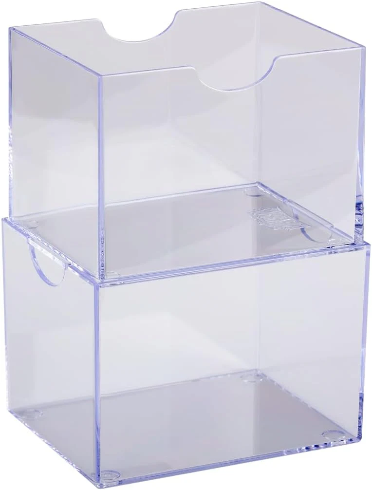 Dragon Shield Strongbox Deck Box Clear, Holds 100+ Double Sleeved Cards, Acrylic TCG Storage Case, Vacuum Seal Closure, Stackable, Display Lid, 83.5 x 106 x 75.5 mm - Image 6
