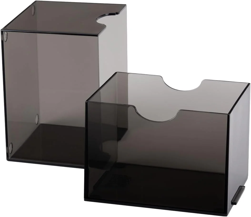 Dragon Shield Strongbox Deck Box Clear Black, Holds 100+ Double Sleeved Cards, Acrylic TCG Storage Case, Vacuum Seal Closure, Stackable, Display Lid, 83.5 x 106 x 75.5 mm - Image 4