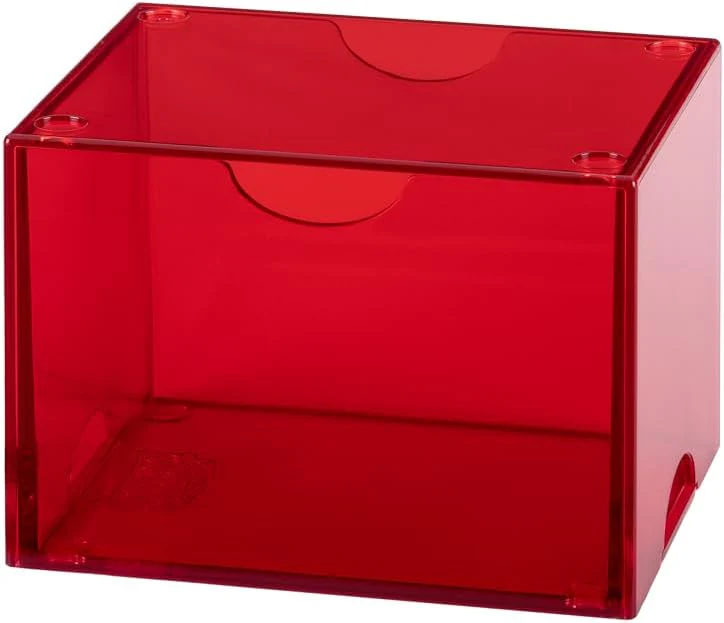 Dragon Shield Strongbox Deck Box Clear Red, Holds 100+ Double Sleeved Cards, Acrylic TCG Storage Case, Vacuum Seal Closure, Stackable, Display Lid, 83.5 x 106 x 75.5 mm - Image 5