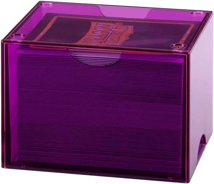 Dragon Shield Strongbox Deck Box Clear Purple, Holds 100+ Double Sleeved Cards, Acrylic TCG Storage Case, Vacuum Seal Closure, Stackable, Display Lid, 83.5 x 106 x 75.5 mm - Image 3
