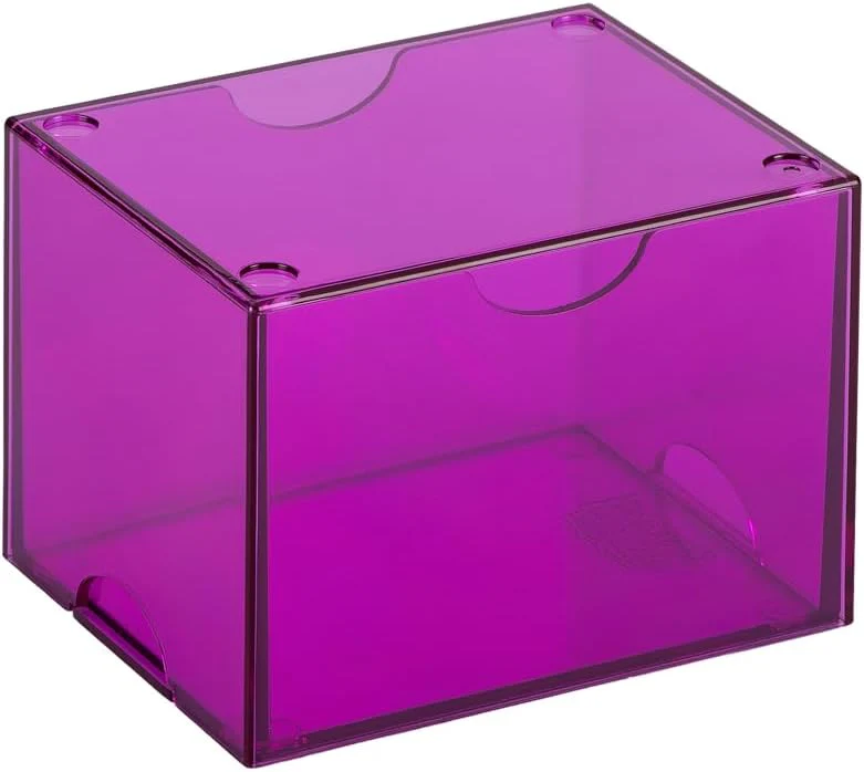 Dragon Shield Strongbox Deck Box Clear Purple, Holds 100+ Double Sleeved Cards, Acrylic TCG Storage Case, Vacuum Seal Closure, Stackable, Display Lid, 83.5 x 106 x 75.5 mm - Image 6