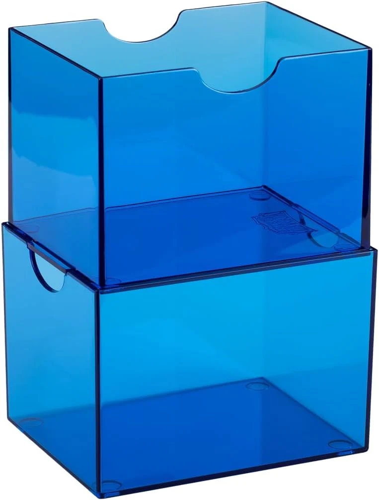 Dragon Shield Strongbox Deck Box Clear Blue, Holds 100+ Double Sleeved Cards, Acrylic TCG Storage Case, Vacuum Seal Closure, Stackable, Display Lid, 83.5 x 106 x 75.5 mm - Image 2