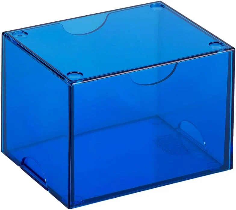 Dragon Shield Strongbox Deck Box Clear Blue, Holds 100+ Double Sleeved Cards, Acrylic TCG Storage Case, Vacuum Seal Closure, Stackable, Display Lid, 83.5 x 106 x 75.5 mm - Image 3