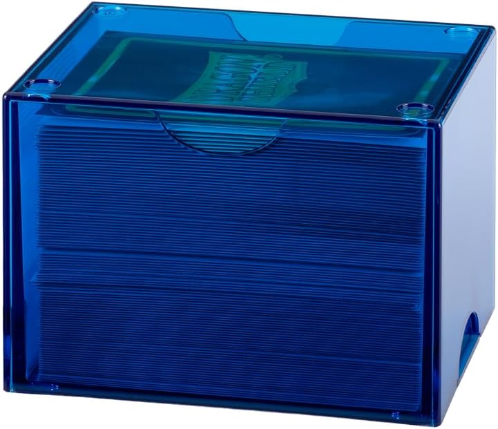 Dragon Shield Strongbox Deck Box Clear Blue, Holds 100+ Double Sleeved Cards, Acrylic TCG Storage Case, Vacuum Seal Closure, Stackable, Display Lid, 83.5 x 106 x 75.5 mm - Image 4