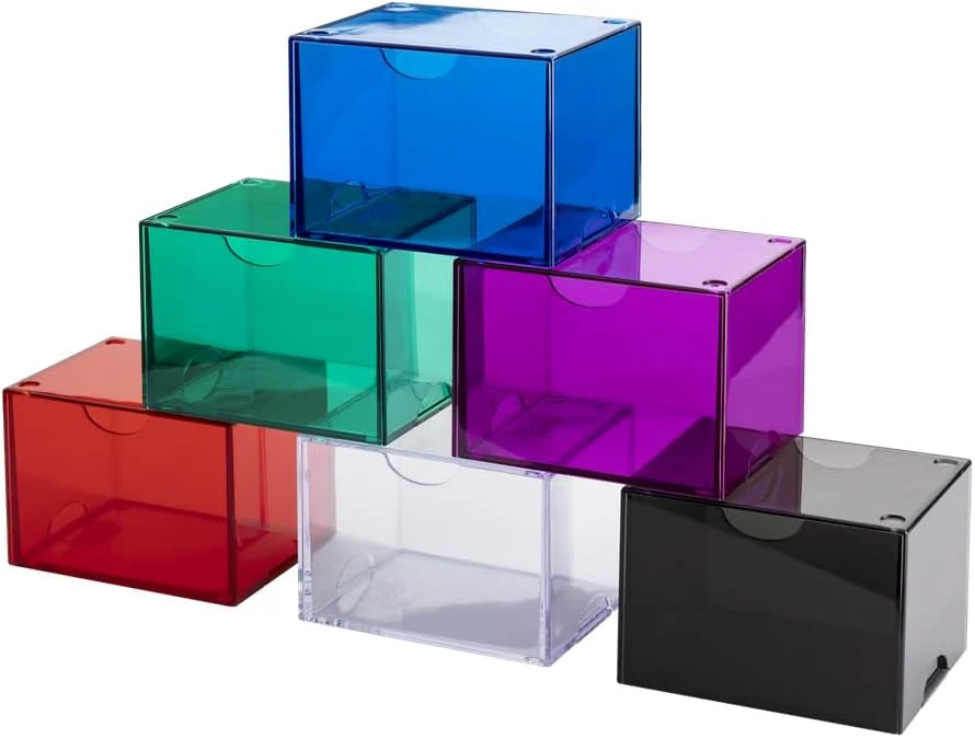 Dragon Shield Strongbox Deck Box Clear Blue, Holds 100+ Double Sleeved Cards, Acrylic TCG Storage Case, Vacuum Seal Closure, Stackable, Display Lid, 83.5 x 106 x 75.5 mm - Image 6