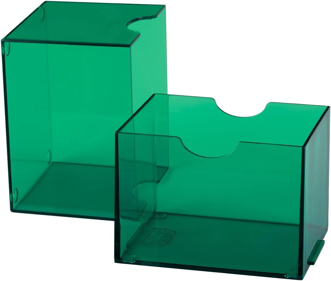 Dragon Shield Strongbox Deck Box Clear Green, Holds 100+ Double Sleeved Cards, Acrylic TCG Storage Case, Vacuum Seal Closure, Stackable, Display Lid, 83.5 x 106 x 75.5 mm - Image 3