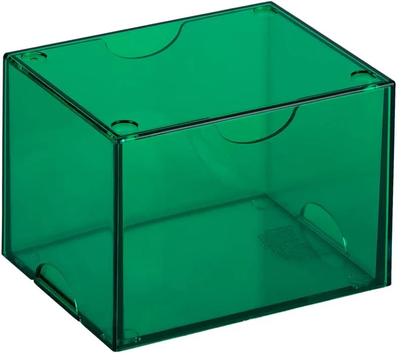 Dragon Shield Strongbox Deck Box Clear Green, Holds 100+ Double Sleeved Cards, Acrylic TCG Storage Case, Vacuum Seal Closure, Stackable, Display Lid, 83.5 x 106 x 75.5 mm - Image 6