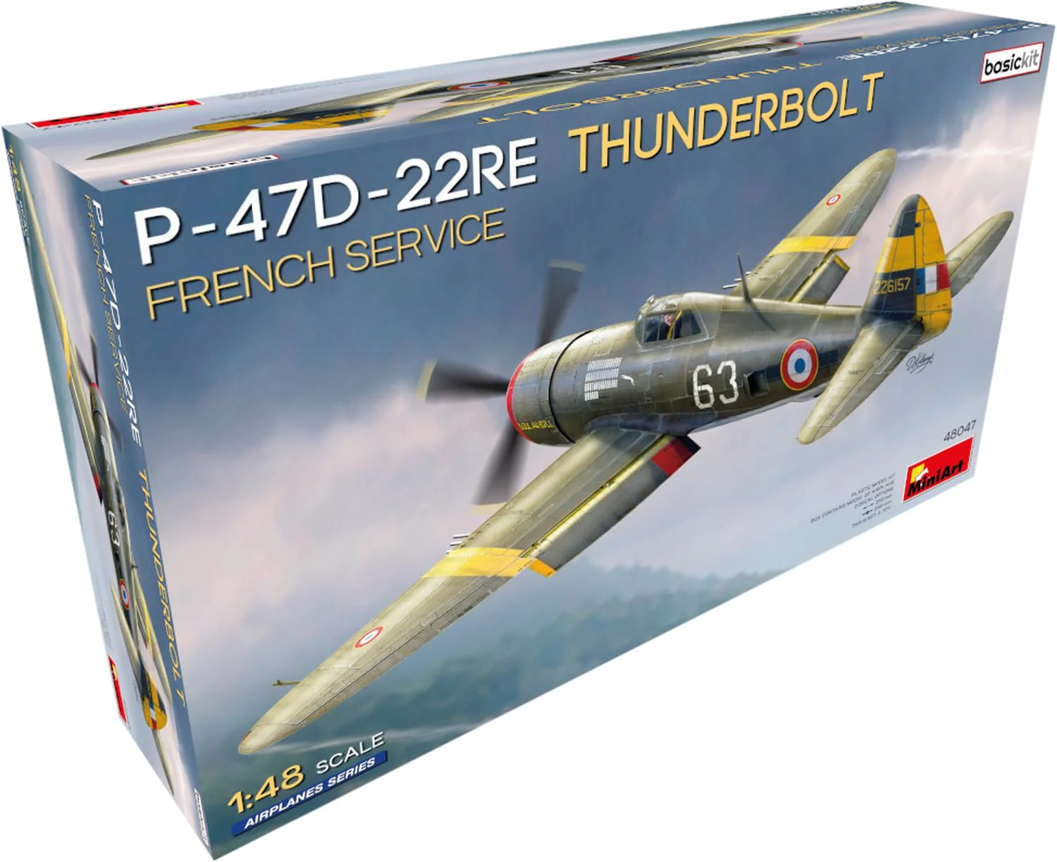 MiniArt - 1/48 P-47d-22re Thunderbolt. French Service. Basic Kit