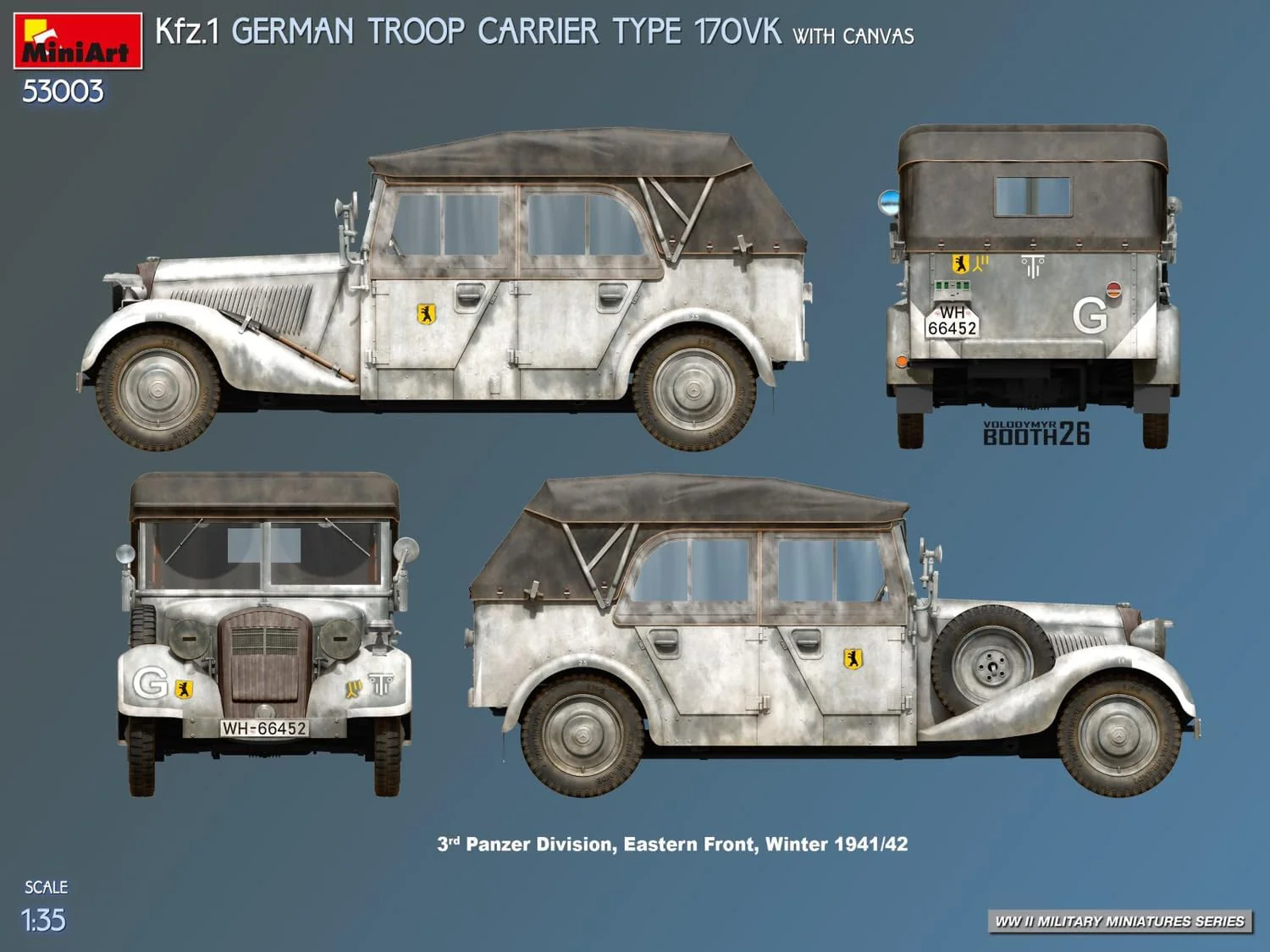 MiniArt - 1/35 Kfz.1 German Troop Carrier Type 170vk W/canvas - Image 5
