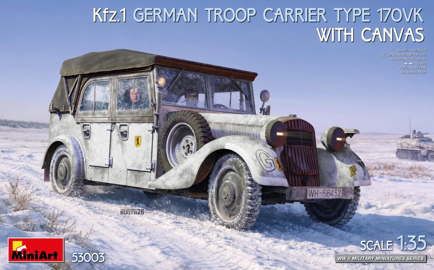 MiniArt - 1/35 Kfz.1 German Troop Carrier Type 170vk W/canvas - Image 7