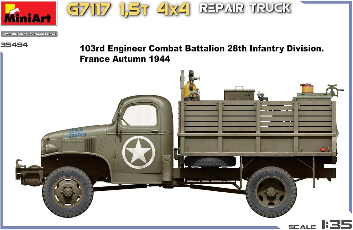 MiniArt - 1/35 G7117 1,5t 4x4 Repair Truck - Image 4