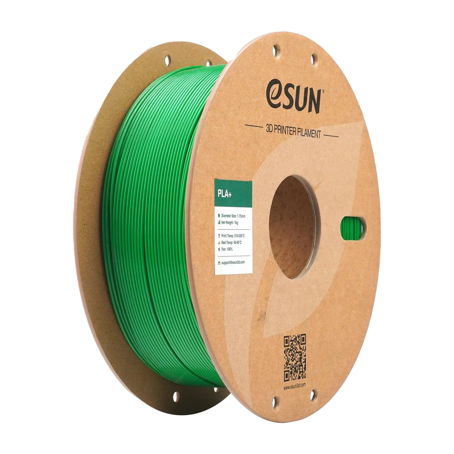 Pla+ 1.75Mm Grass Green 1Kg/Roll With Paper Roll (Region 2)