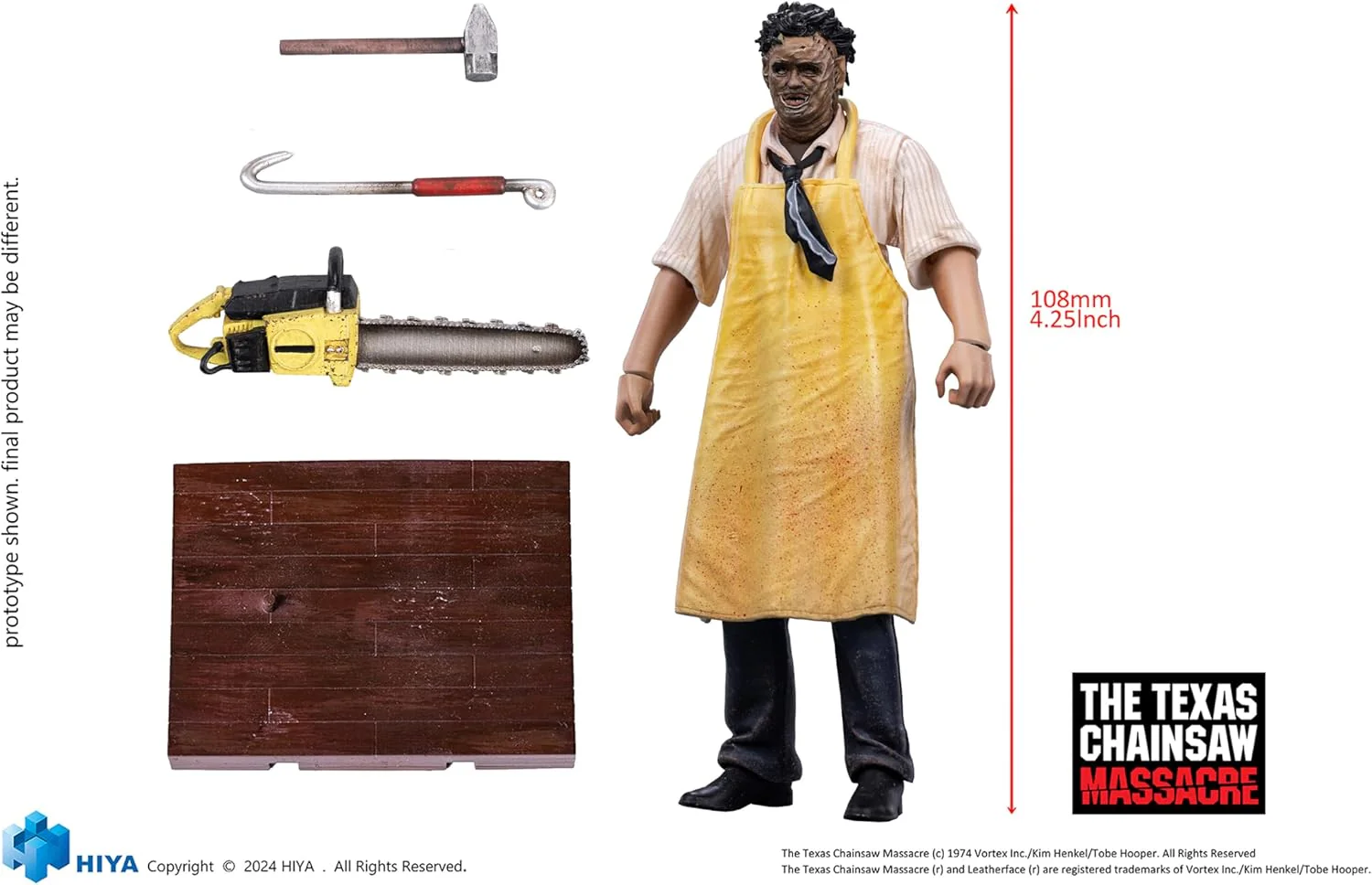 Hiya Toys Texas Chainsaw Massacre (1974): Leatherface-Killing Mask Standard Ver. Exquisite Mini Series PX 1:18 Scale Figure - Image 2