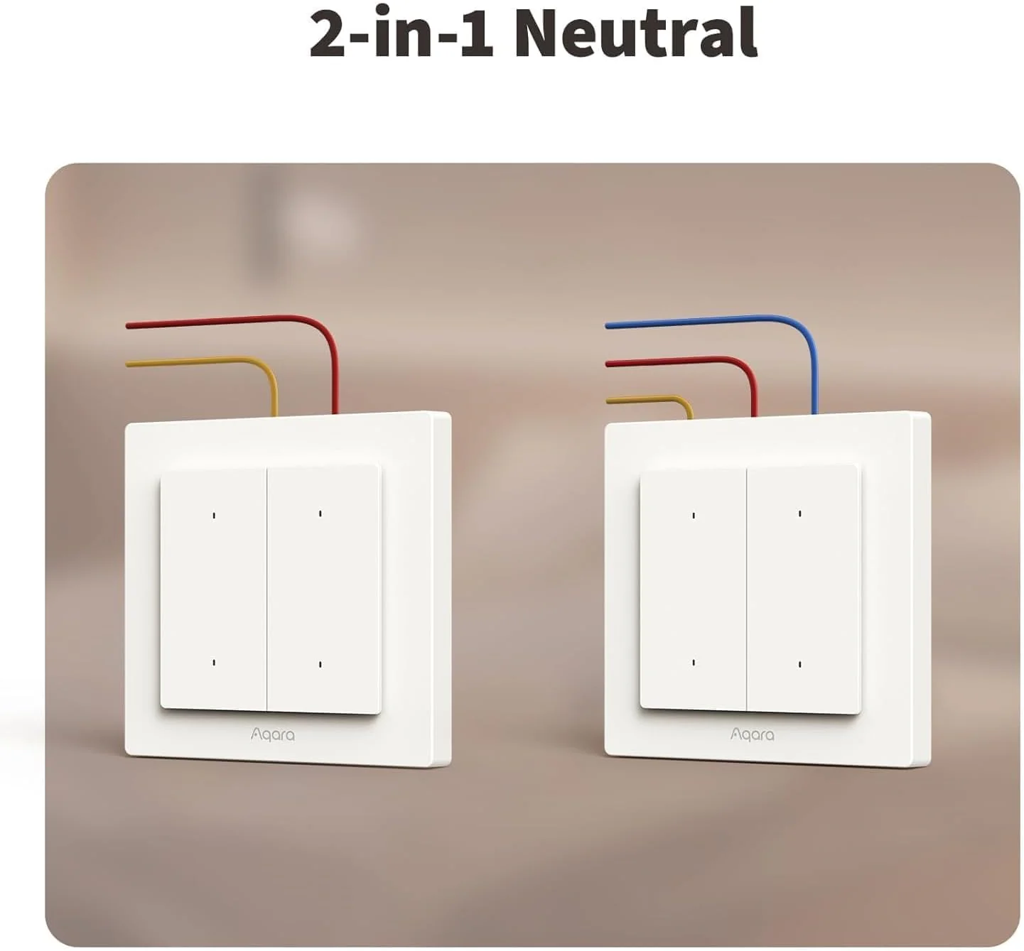 Aqara Light Switch H2 Eu (2 Buttons, 1 Channel) - Image 3