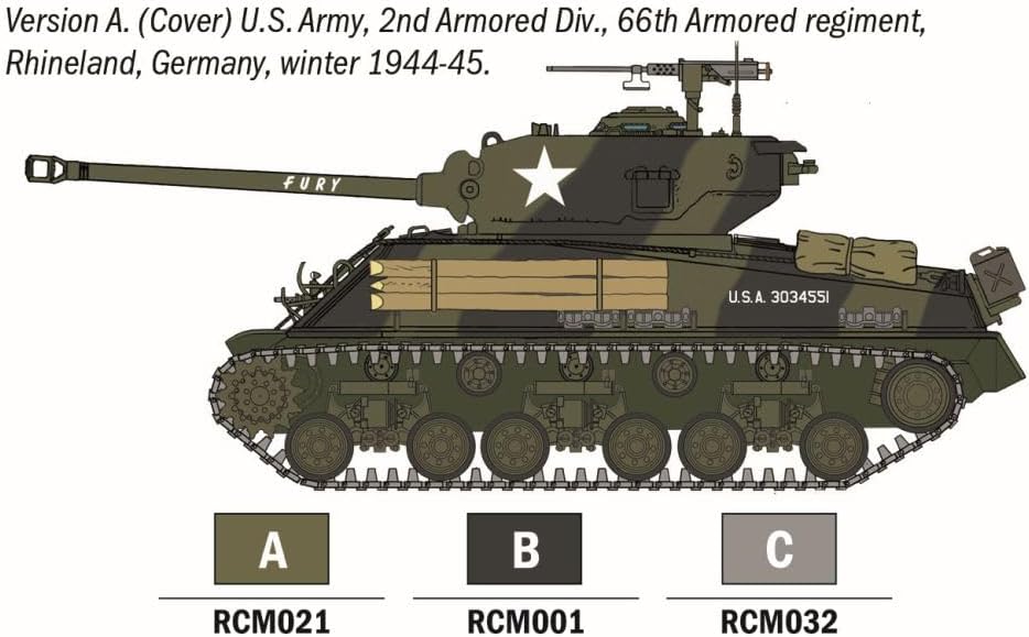 Italeri - 1/56 M4a3e8 Sherman Fury - Image 2